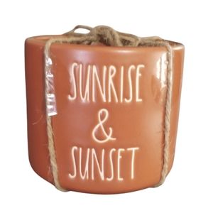 Rae Dunn "Sunrise and Sunset" Cylinder 4 Inch Planter 2022 - NIB